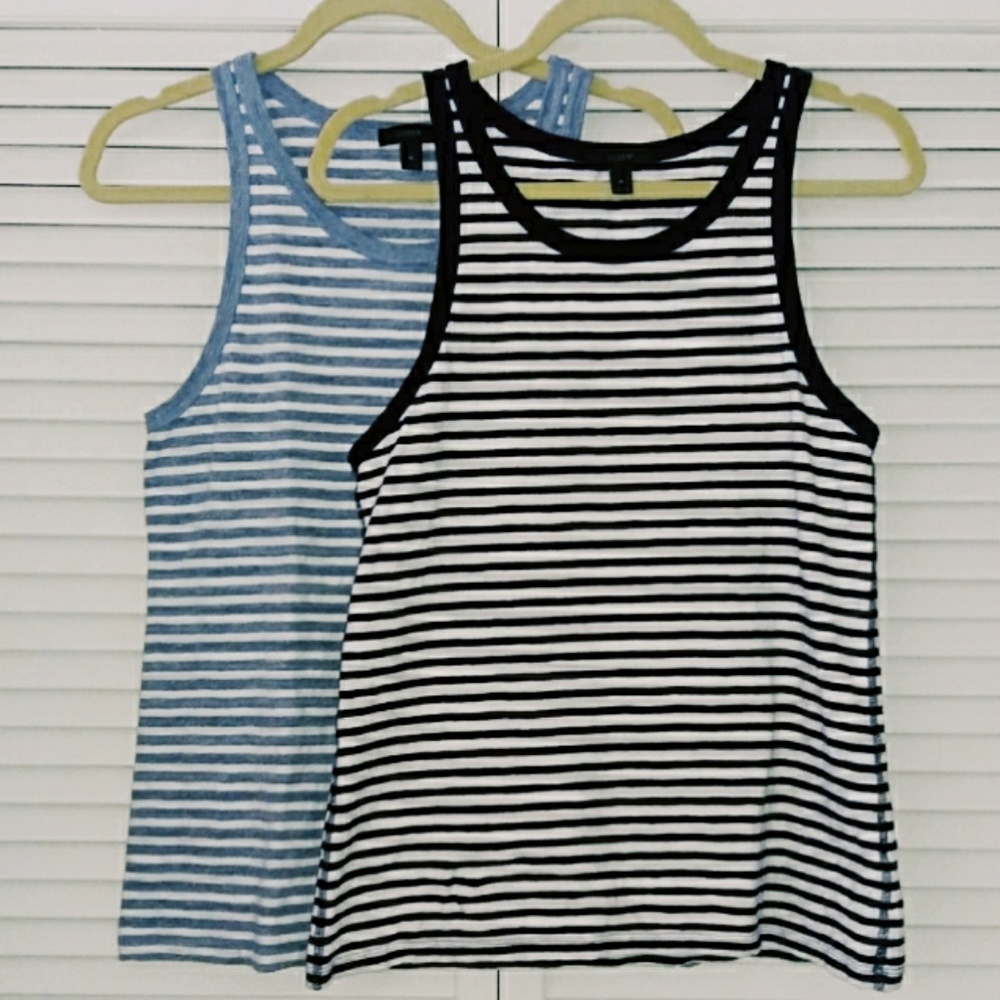 2 J. Crew Striped tank tops